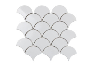 Orro Mosaic Ceramic White Scales 25,9х27,3