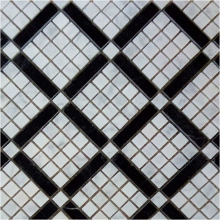 Orro Mosaic Stone Diagonal Carrara 37х37х1