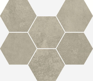 Italon Terraviva Mosaico Hexagon Greige 25x29