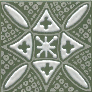 Kerama Marazzi Бахия 2 Зелёный Глянцевый 9.8x9.8H0.7