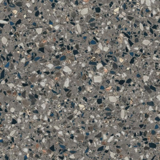 Kutahya Terrazzo Anthracite Rectified 80x80