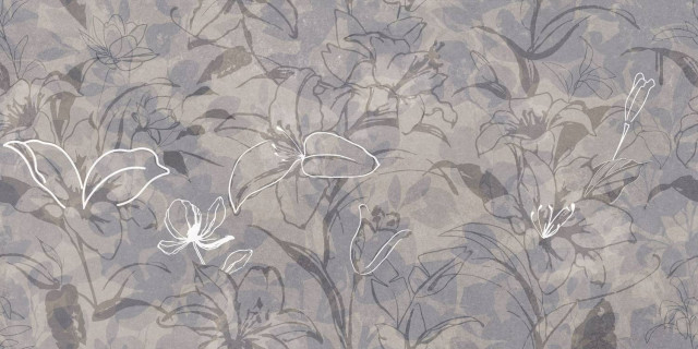 Mei (Meissen) Floresta Цветы Синий Ректификат 60x120
