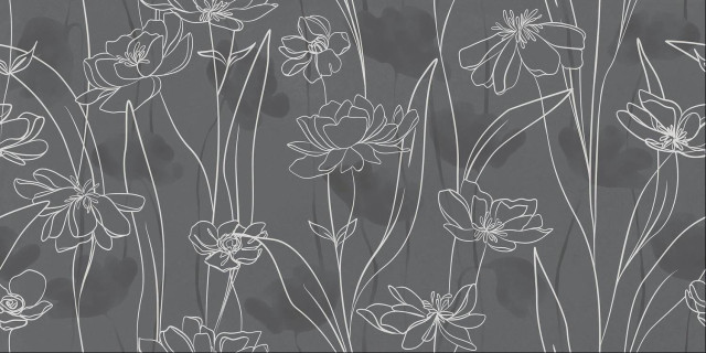 Mei (Meissen) Floresta Цветы Серый Ректификат 60x120