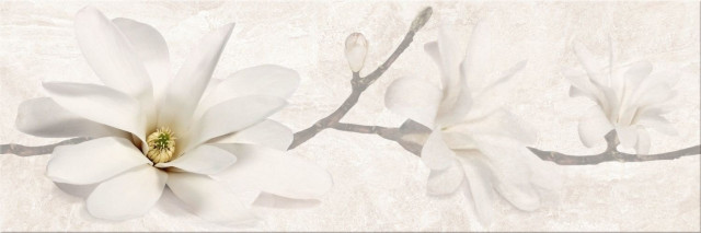 Mei (Meissen) Вставка Stone Flowers Бежевый 25x75