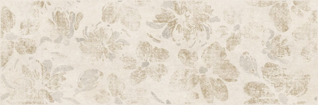Mei (Meissen) Вставка Organic Цветы Бежевый 25х75