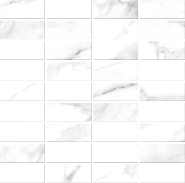 Mei (Meissen) White Stream Мозаика Белый 30x30
