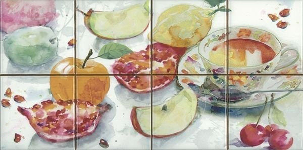 Absolut Keramika Milano Comp. Acuarela Frutas 20х40