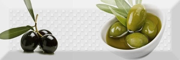 Absolut Keramika Monocolor 10х30 Decor Olives 02 10х30