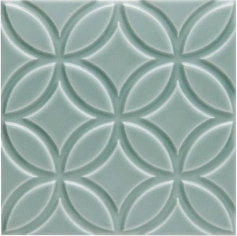 Adex Neri Relieve Botanical Sea Green 15x15