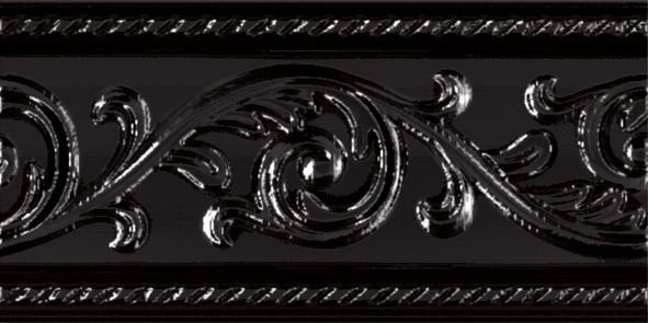 APE Caprichosa Cenefa Yara Negro 7,5х15