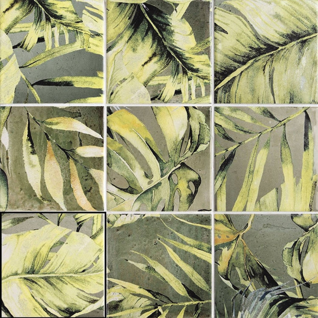 Ape Sintra Areca Olive Green Mix 12.4x12.4H1.1