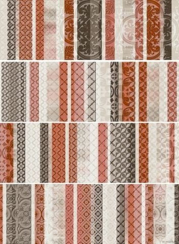 Arcana Aquarelle Vitrail-4 Rosso 75x25