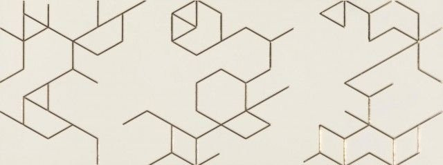 Azulev Clarity Decor Polygon Marfil 25x65