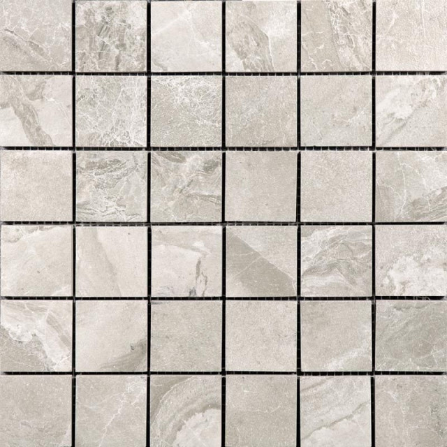 Ceracasa Dolomite Mosaico Cinder Plata (5x5) 30x30