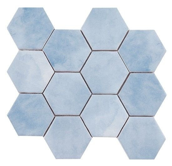 Cevica Panal Malla Hexagono Azul 23,2х26,4