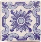 Cevica Provenza Blanco Dec. Flor Azul 10x10