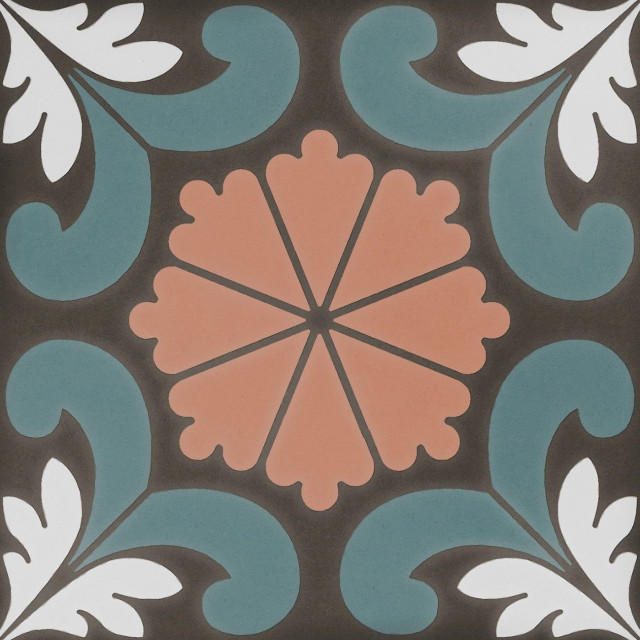 Dna Sync Flower Blue 15x15