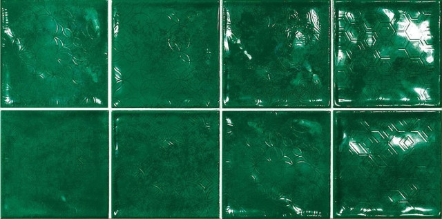 El Barco Glamour Chic Decorado Chic Verde 15x15