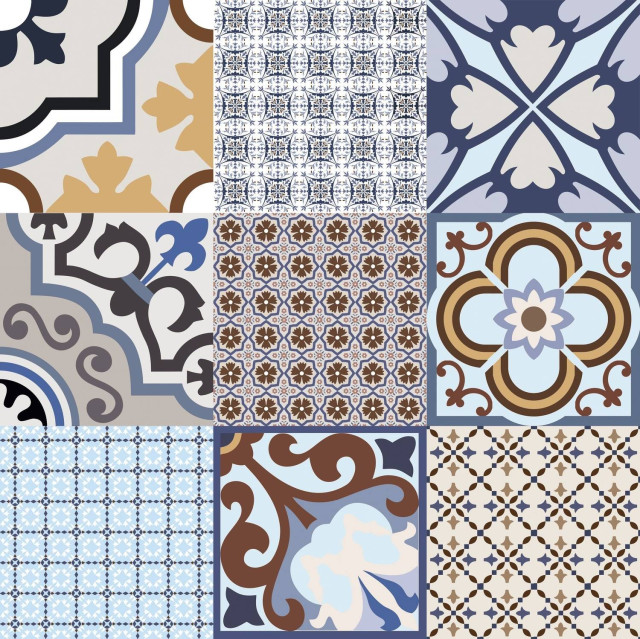 El-Molino Logos Azul Satin 58x58