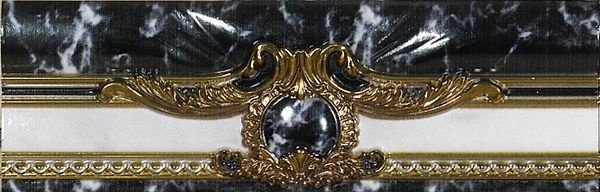 El-Molino Siracusa Sofia Decor Negro Cenefa 8x25