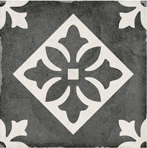Equipe Art Nouveau Padua Black 20x20