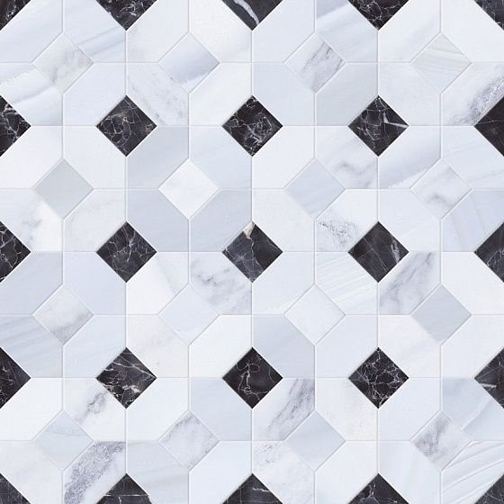 Gayafores Statuario Mosaico Abadía Perla 45х45