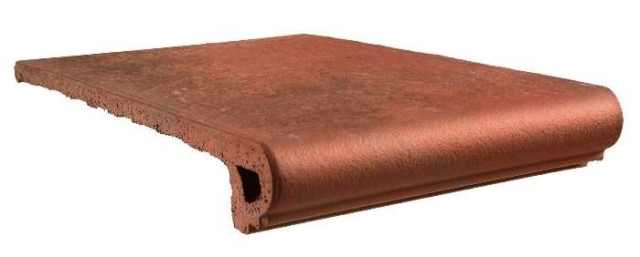 Gres De Aragon Peldano Redondo Antic Marrón 33x33
