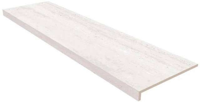 Gres De Aragon Peldаno Recto Travis Gris Liso 33x120H1.4