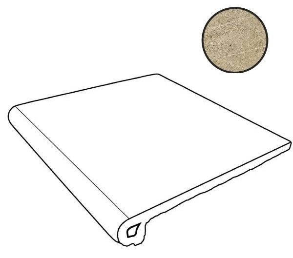 Gres De Aragon Petra Ocre Round. Anti-Slip 33x30