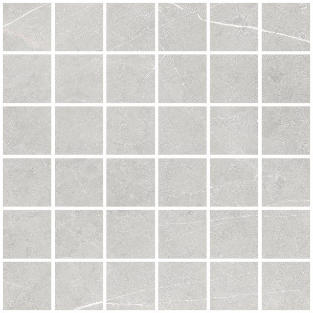 Living Ceramics Allure Mosaic 55 Light Grey Soft 30x30