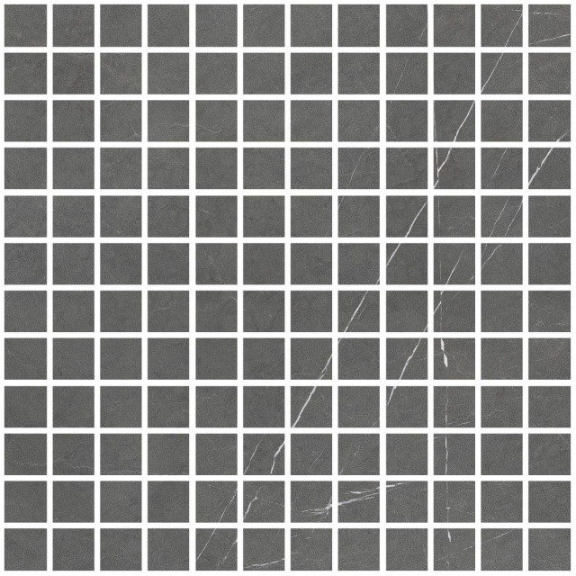 Living Ceramics Allure Mosaic 25 Anthracite Soft 30x30