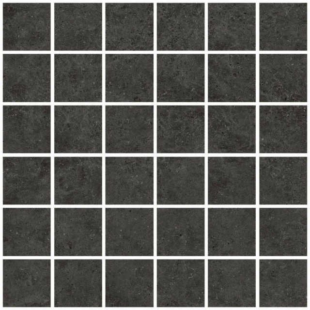 Living Ceramics Beren Black Mosaic 55 Natural 30x30