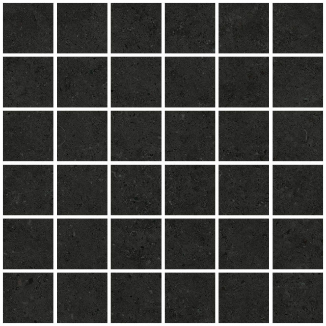 Living Ceramics Beren Black Mosaic 55 Anti-Slip 30x30H0.9