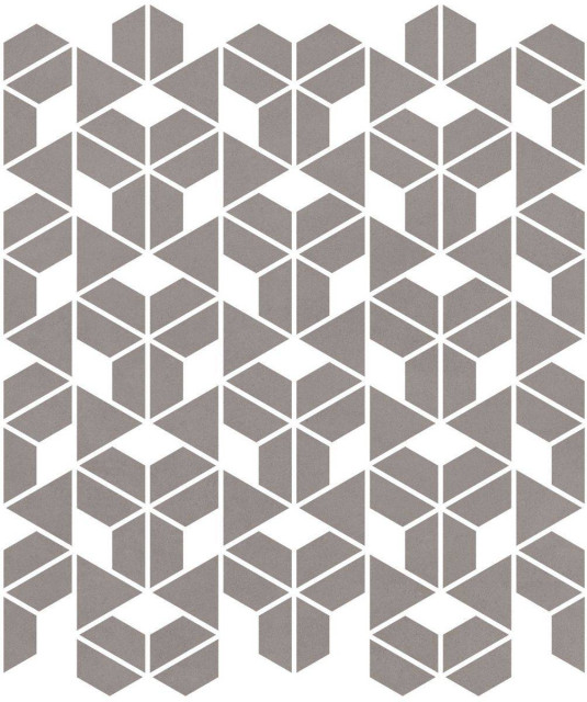 Living Ceramics Cava Grey Mosaic. A. 22.8x27.8