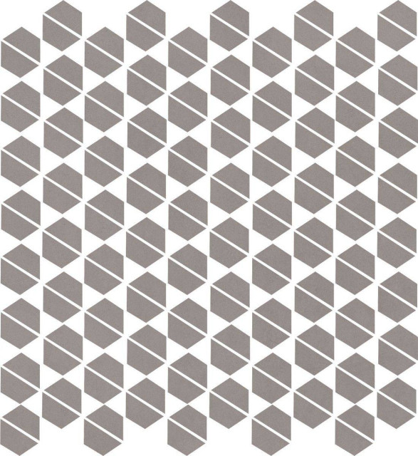 Living Ceramics Cava Grey Mosaic. B. 27.5x29.6