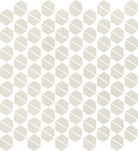 Living Ceramics Cava White Mosaic. B. 27.5x29.6
