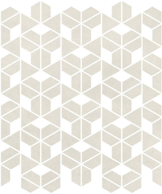 Living Ceramics Cava White Mosaic. A. 22.8x27.8