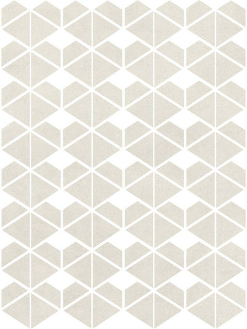 Living Ceramics Cava White Mosaic. D. 22.8x27.1