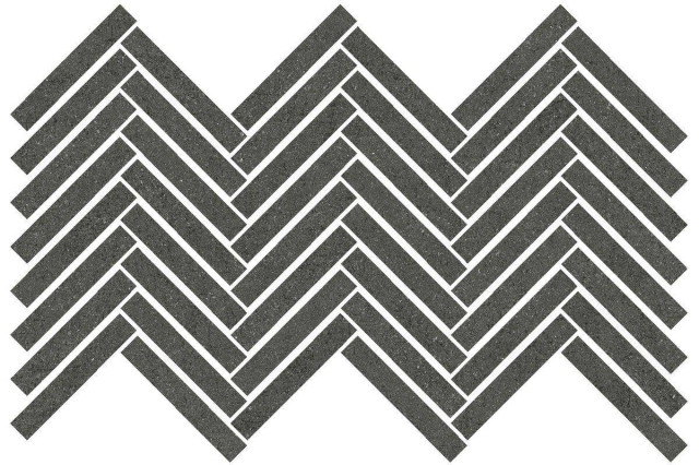 Living Ceramics Cuit Spike Mosaic Charcoal Soft 23x43