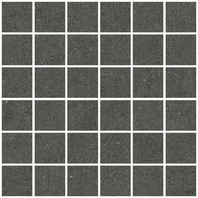 Living Ceramics Cuit Mosaic 55 Charcoal Soft 30x30