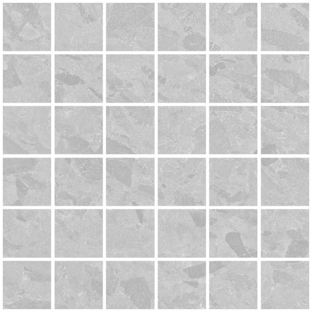 Living Ceramics Eme Mosaic 55 Light Grey Soft 30x30