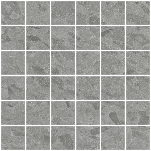 Living Ceramics Eme Mosaic 55 Grey Anti-Slip 30x30