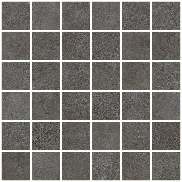Living Ceramics Floss Mosaic 55 Graphite Natural 30x30