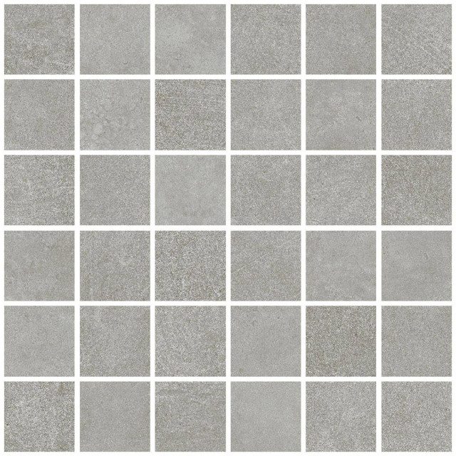 Living Ceramics Floss Mosaic 55 Silver Natural 30x30
