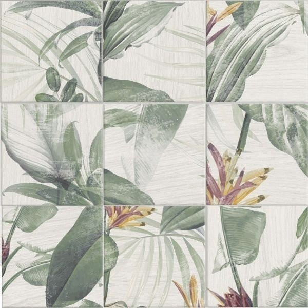 Mainzu Murales Decor Mural Spring Leaves 20x20