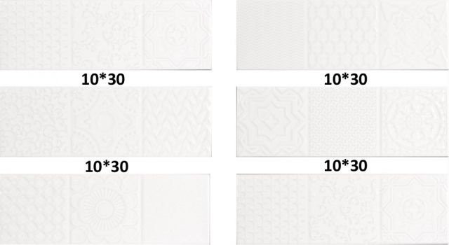Monopole Esencia Relieve Blanco Brillo 10x30