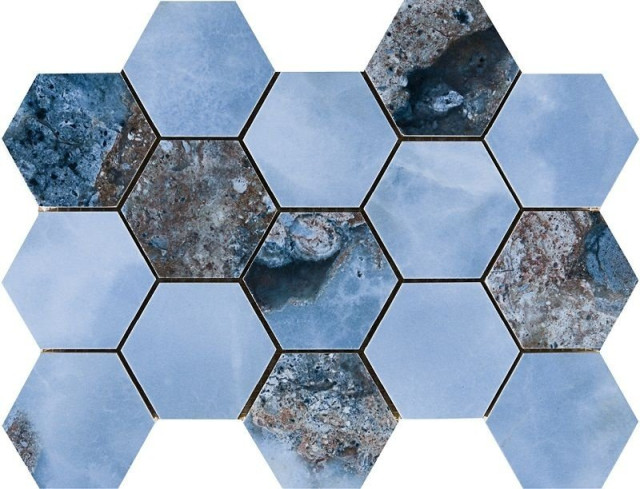 Pamesa Malla Hex CR Lux Danae Navi 32,5x22,5
