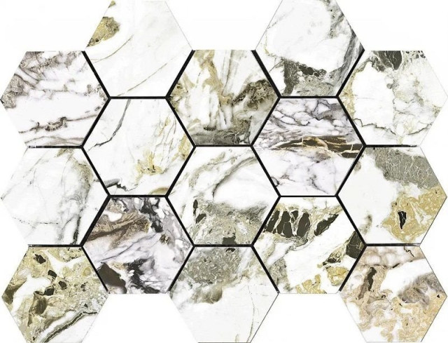 Pamesa Malla Hex CR Lux Grotta Oro 32,5x22,5