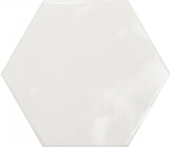 Ribesalbes Geometry Hex White Glossy 15x17,3