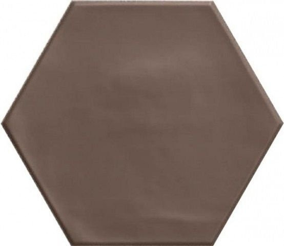 Ribesalbes Geometry Hex Brown Matt 15x17,3